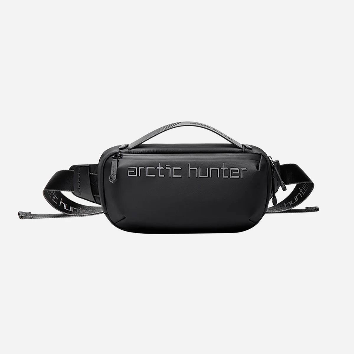 Arctic Hunter Sling Bag Homme Noir – Sac Bandoulière Crossbody Résistant à l’Eau pour Voyage & - vue principale