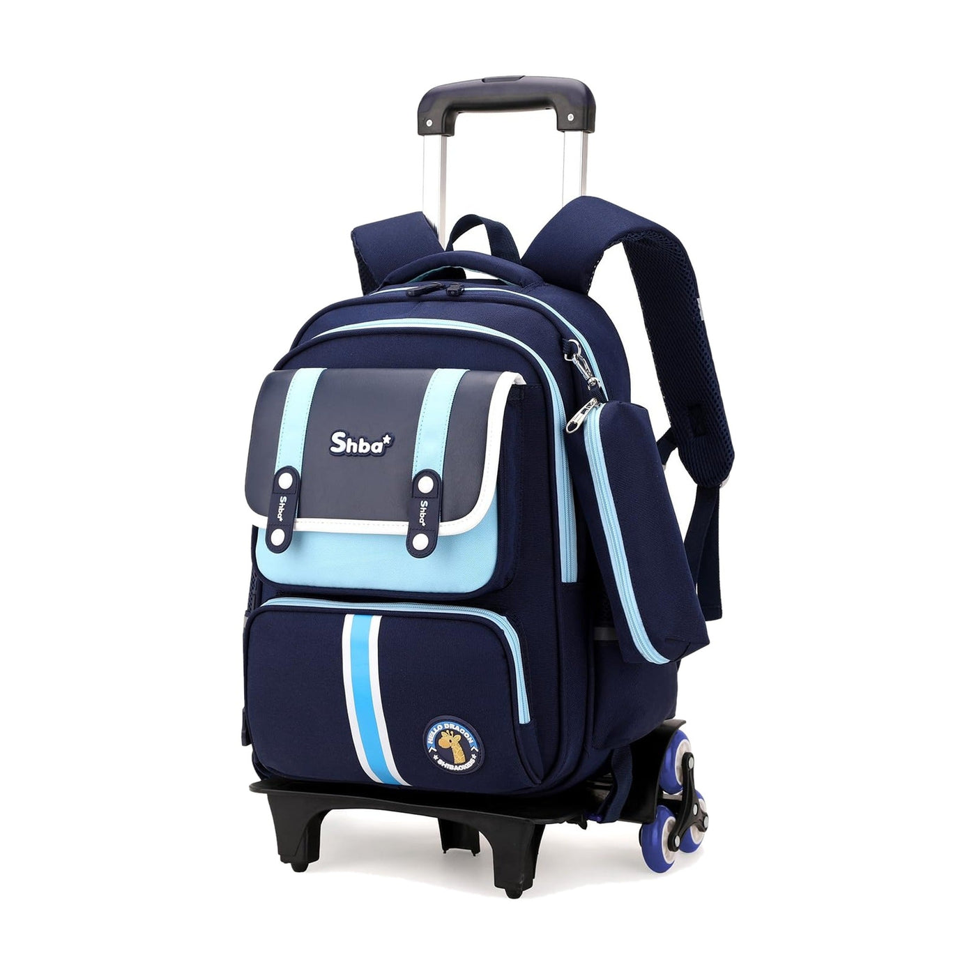 Cartable a Roulette Garcon Primaire — vue produit sur fond blanc
