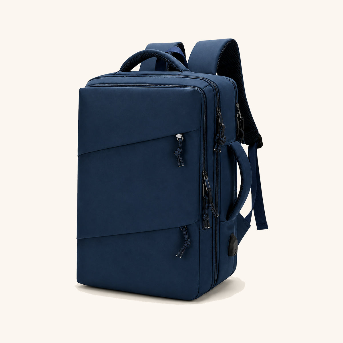 Sac � Dos Multifonction Imperm�able - Ordinateur 15,6 Pouces, Ouverture 180�, Grande Capacit� | Voyage, Travail & �cole Bleu sans logo ni texte