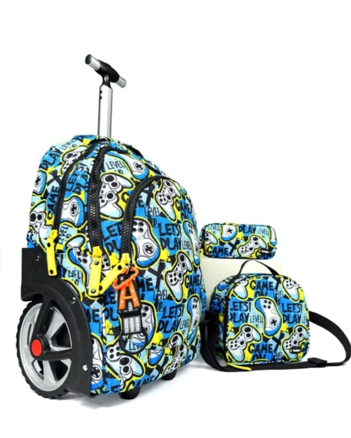 Cartable Scolaire Garcon — Gaming Bleu-Jaune