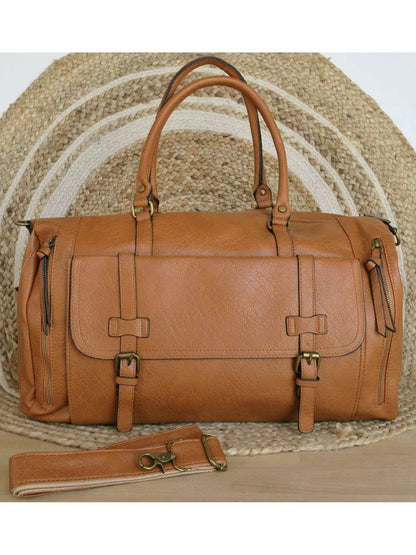 Sac Bandoulière Homme Valisa - Grand sac à Bandoulière Camel