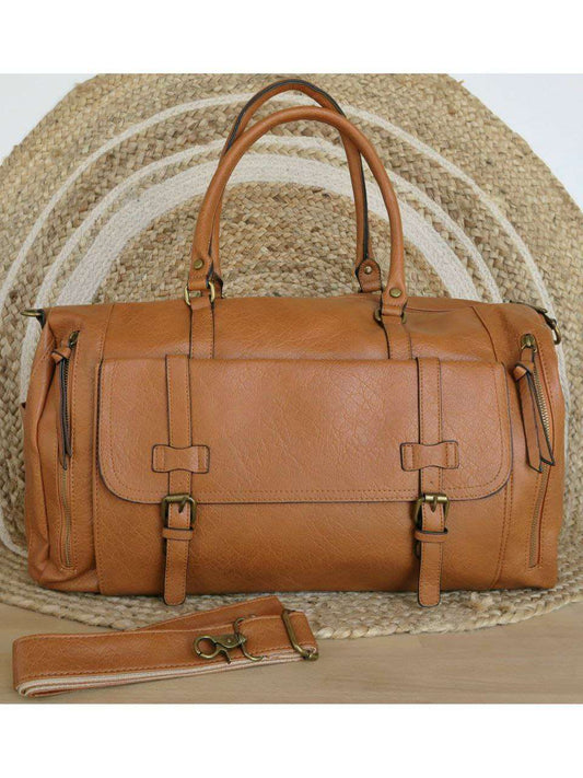 Sac Bandoulière Homme Valisa - Grand sac à Bandoulière Camel