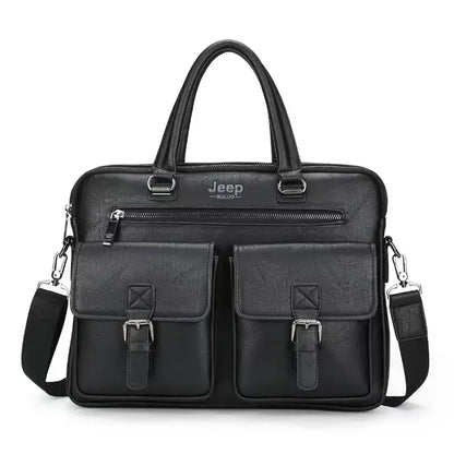 Sac Bandoulière Homme Valisa - Sac Business Homme en Cuir JEEP Buluo – Sacoche Or
