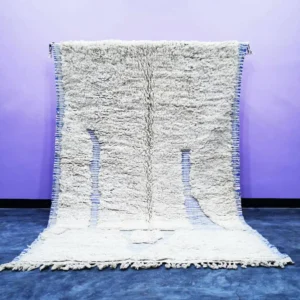 White Original Handcrafted Vintage Beni Ourain Carpet RBW2WH