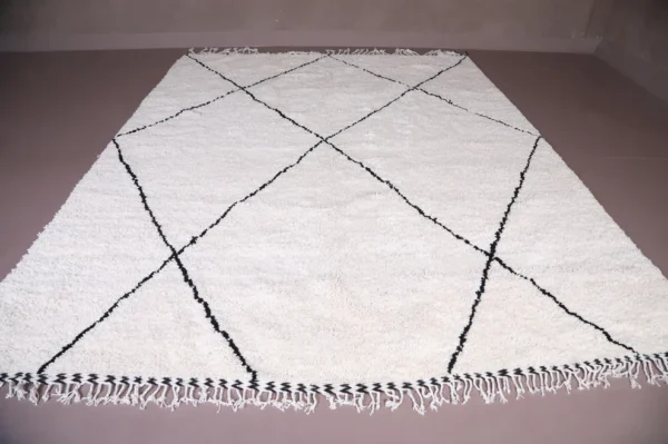 White Vintage Beni Ourain Carpet RBW2WB - Image 2