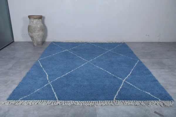 Blue Vintage Beni Ourain Carpet RBW1BU - Image 2