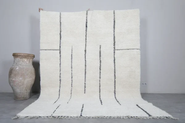 White Vintage Beni Ourain Carpet RBW4WB