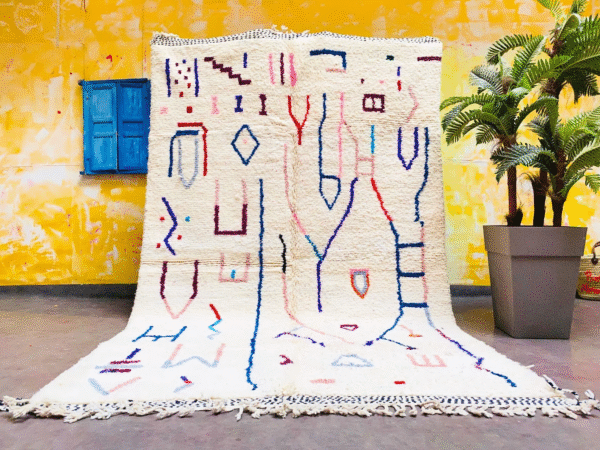Original Handcrafted Vintage Beni Ourain Carpet in All Sizes Genuine Wool Area Rug