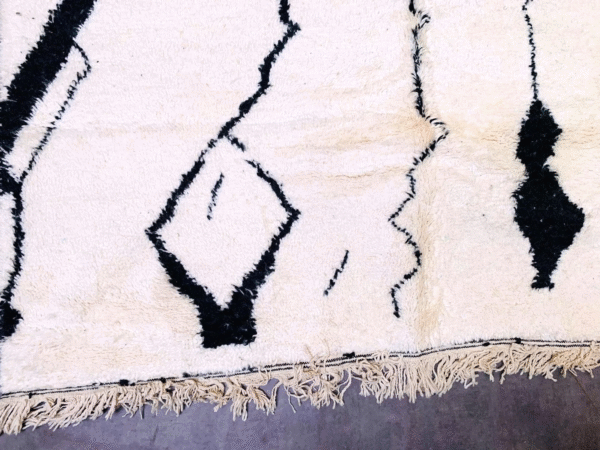 Original Handcrafted Vintage Beni Ourain Carpet in All Sizes Genuine Wool Area Rug - Image 7