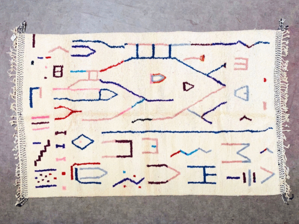 Original Handcrafted Vintage Beni Ourain Carpet in All Sizes Genuine Wool Area Rug - Image 7