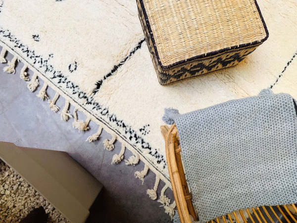 Original Handcrafted Vintage Beni Ourain Carpet in All Sizes Genuine Wool Area Rug - Image 3