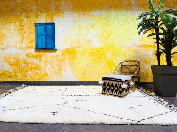 Original Handcrafted Vintage Beni Ourain Carpet in All Sizes Genuine Wool Area Rug - Image 2