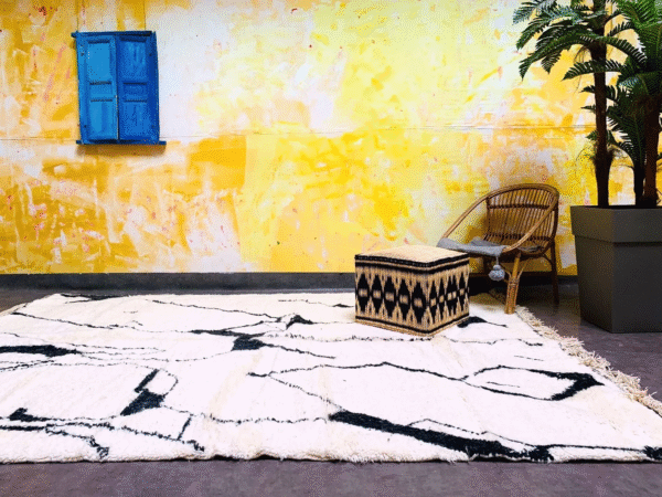 Original Handcrafted Vintage Beni Ourain Carpet in All Sizes Genuine Wool Area Rug - Image 2