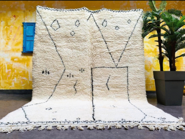 Original Handcrafted Vintage Beni Ourain Carpet in All Sizes Genuine Wool Area Rug