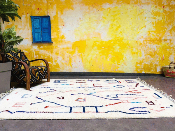 Original Handcrafted Vintage Beni Ourain Carpet in All Sizes Genuine Wool Area Rug - Image 2