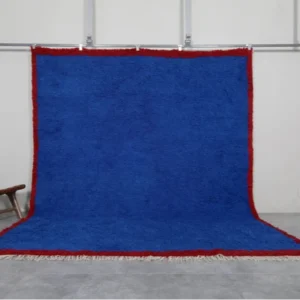 Original Blue Handcrafted Vintage Beni Ourain Carpet RBW3BU