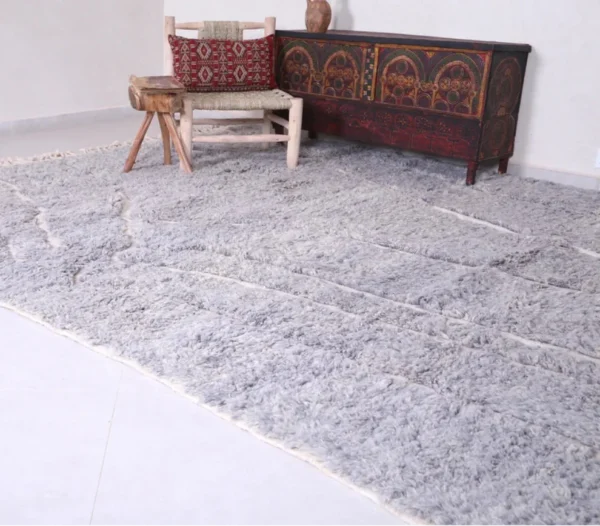 Authentic Gray Vintage Beni Ourain Carpet RBW1GR - Image 2