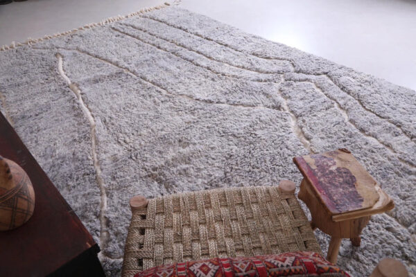 Authentic Gray Vintage Beni Ourain Carpet RBW1GR - Image 4