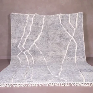 Authentic Gray Vintage Beni Ourain Carpet RBW1GR