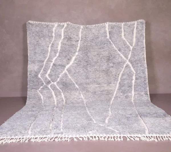 Authentic Gray Vintage Beni Ourain Carpet RBW1GR