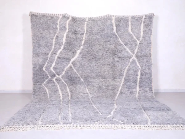Authentic Gray Vintage Beni Ourain Carpet RBW1GR - Image 5