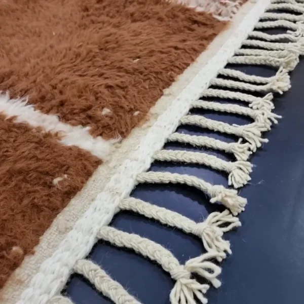 Brown Handmade Vintage Beni Ourain Carpet RBW3BR . - Image 2