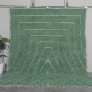 Original Green Vintage Beni Ourain Carpet RBW3GN