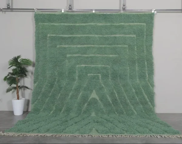 Original Green Vintage Beni Ourain Carpet RBW3GN