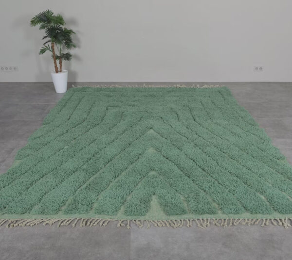 Original Green Vintage Beni Ourain Carpet RBW3GN - Image 2