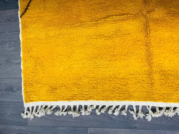 Original Handcrafted Vintage Beni Ourain Carpet Mustard RBW3MU - Image 3