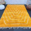 Original Handcrafted Vintage Beni Ourain Carpet Mustard RBW1MU - Image 3