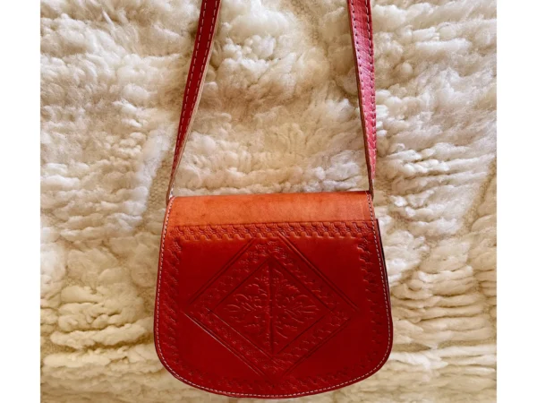 Women's Moroccan Leather Shoulder Bag – Handmade & Stylish - Image 9