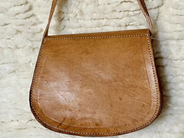 Women's Moroccan Leather Shoulder Bag – Handmade & Stylish - Image 10