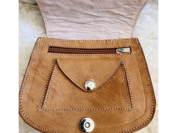 Women's Moroccan Leather Shoulder Bag – Handmade & Stylish - Image 7