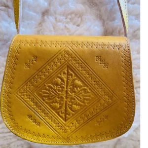 Women's Moroccan Leather Shoulder Bag – Handmade & Stylish
