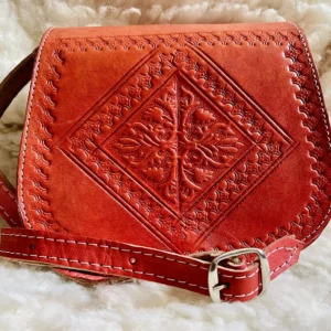 Women's Moroccan Leather Shoulder Bag – Handmade & Stylish