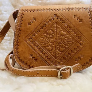Women's Moroccan Leather Shoulder Bag – Handmade & Stylish
