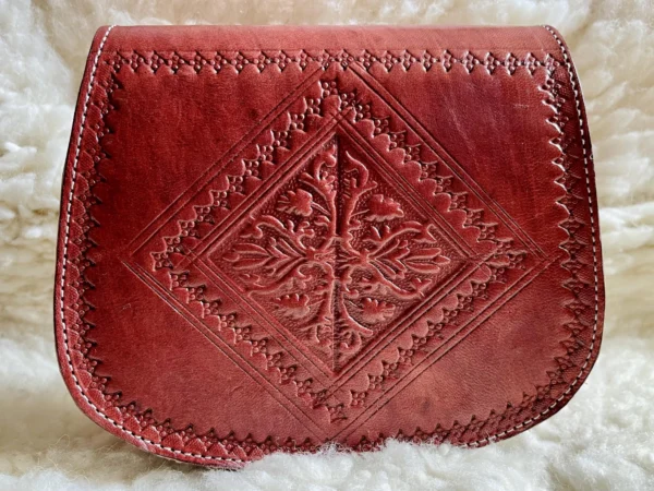 Women's Moroccan Leather Shoulder Bag – Handmade & Stylish