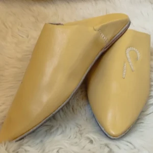 100% leather Moroccan slippers Men's leather handmade babouche  slippers