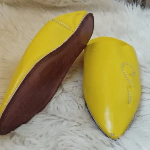 100% leather Moroccan slippers Men's leather handmade babouche  slippers