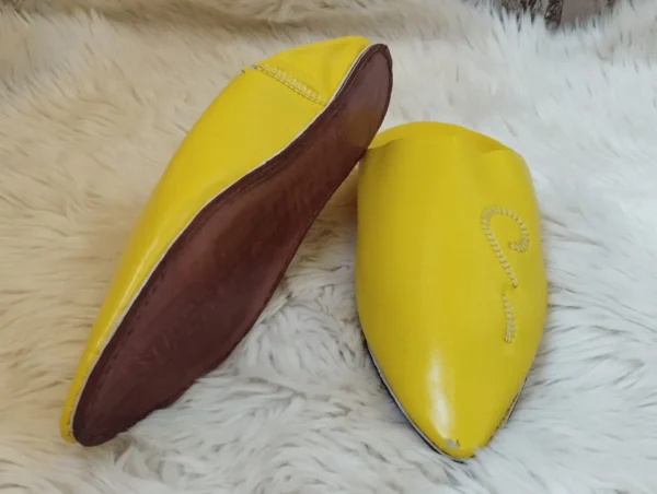 100% leather Moroccan slippers Men's leather handmade babouche  slippers
