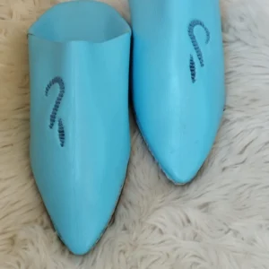 100% leather Moroccan slippers Men's leather handmade babouche  slippers
