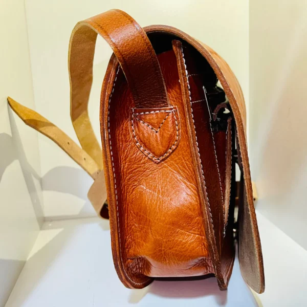 Women's Moroccan Leather Shoulder Bag – Handmade & Stylish - Image 5