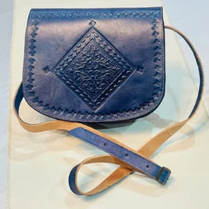 Women's Moroccan Leather Shoulder Bag – Handmade & Stylish