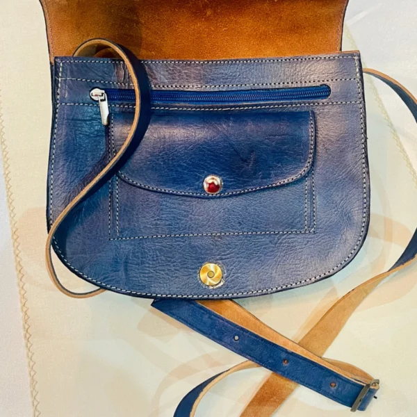 Women's Moroccan Leather Shoulder Bag – Handmade & Stylish - Image 6