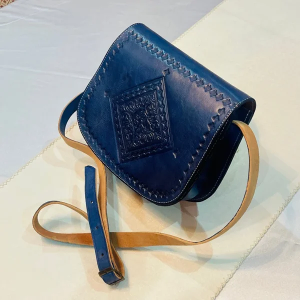 Women's Moroccan Leather Shoulder Bag – Handmade & Stylish - Image 8