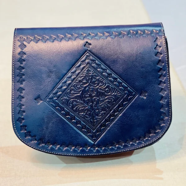 Women's Moroccan Leather Shoulder Bag – Handmade & Stylish - Image 3