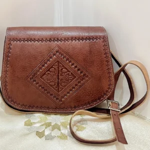 Women's Moroccan Leather Shoulder Bag – Handmade & Stylish