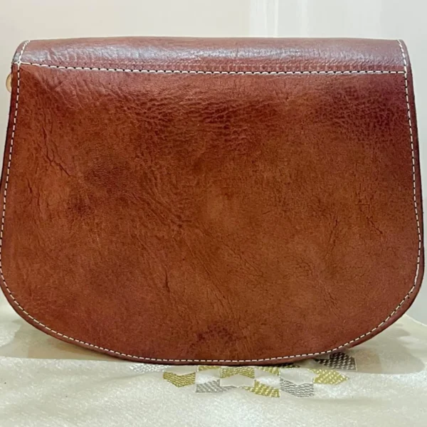 Women's Moroccan Leather Shoulder Bag – Handmade & Stylish - Image 4