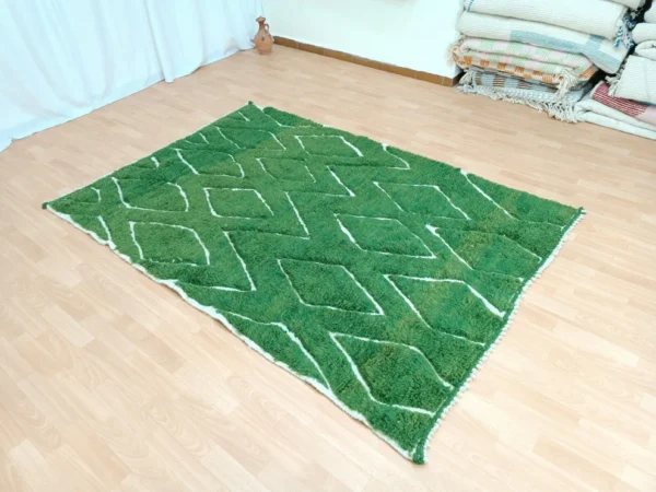Green Vintage Beni Ourain Carpet RBW1GN - Image 3
